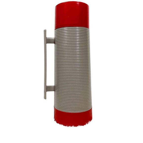 Vintage Sears Roebuck & Co. Ted Williams 1 Pint Thermos Vacuum Bottle Red 7318 - Picture 1 of 16